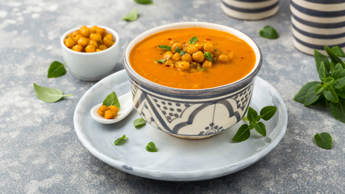 Kichererbsen-Suppe – mit Kokosmilch und Curry