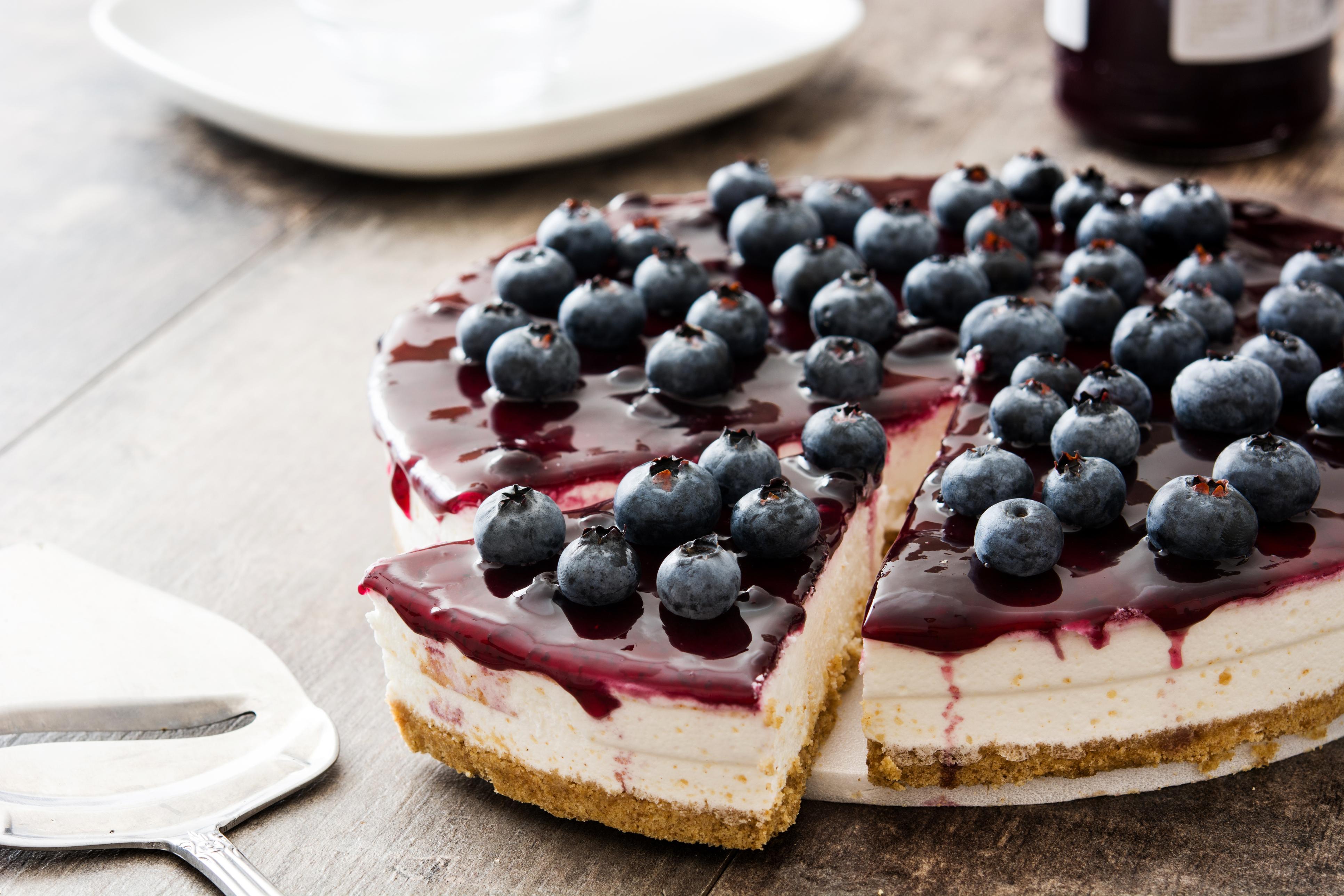 Sommerlicher Blaubeer-Pudding-Kuchen