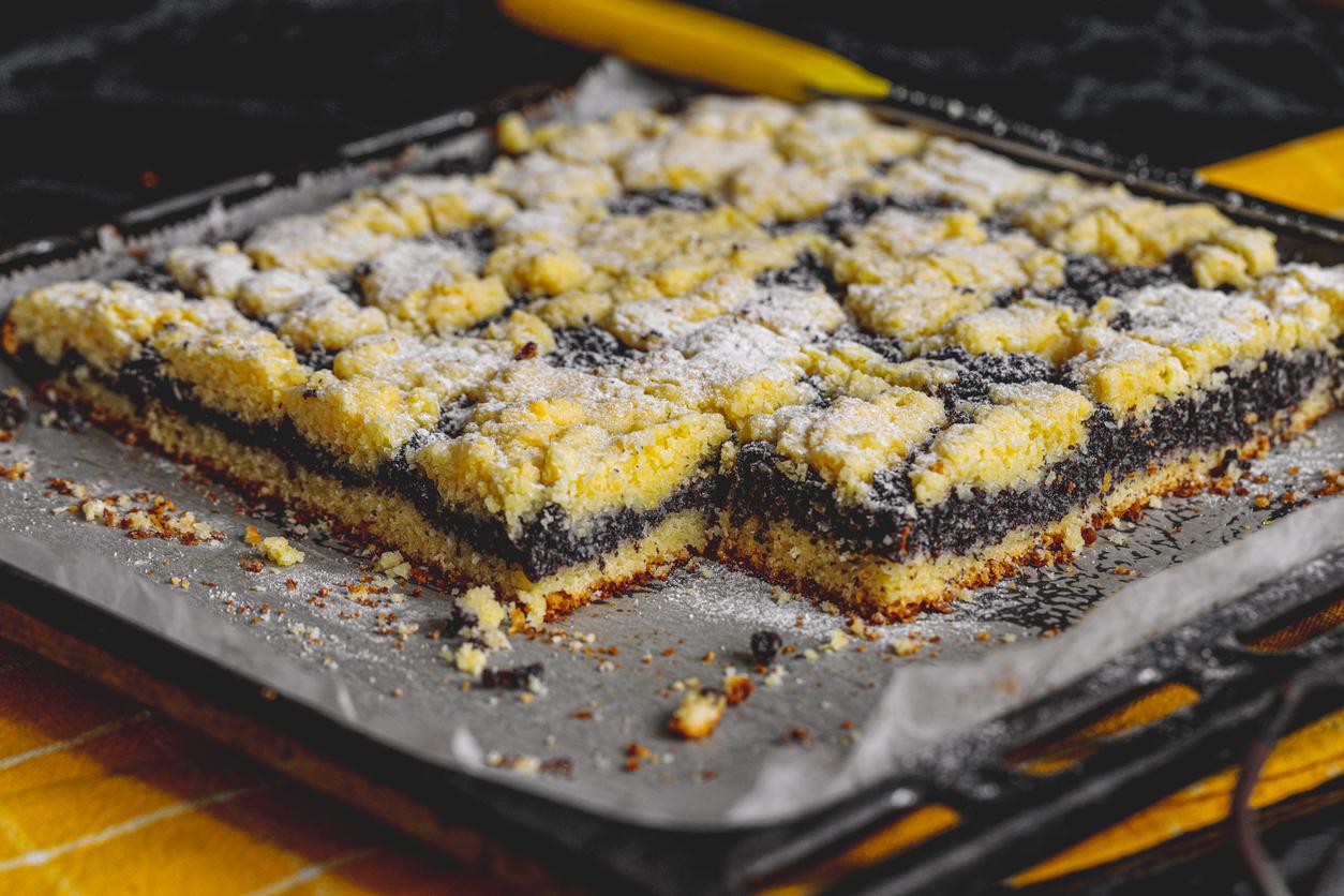Mohn-Streuselkuchen direkt vom Blech