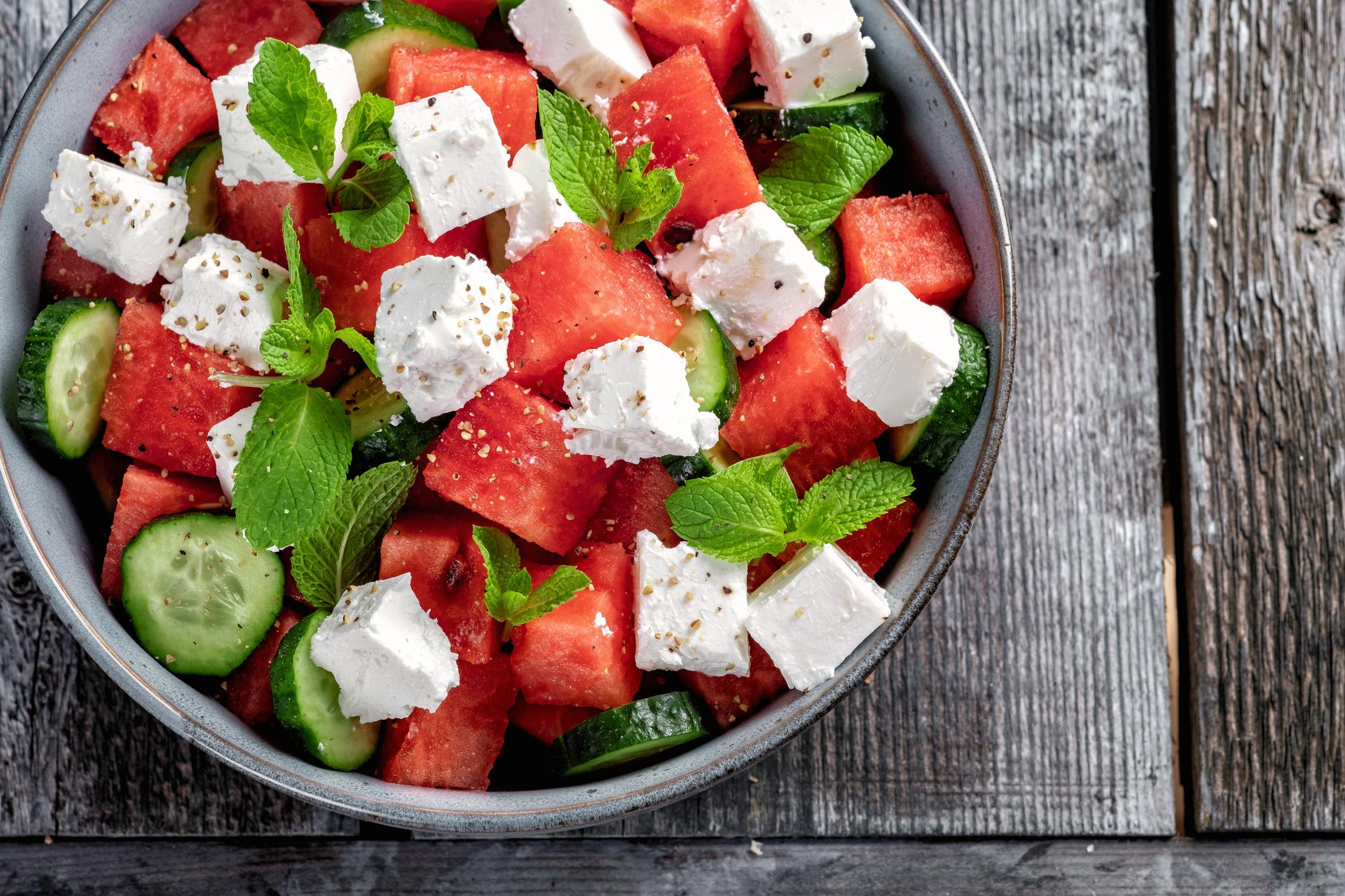 Sommerliche Erfrischung: Melonen-Feta-Salat 